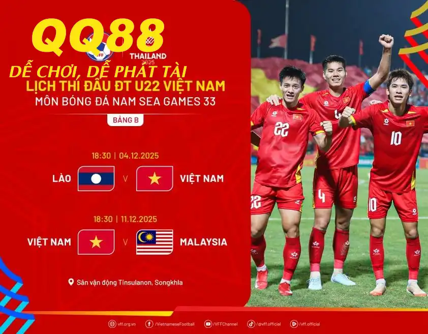 Lịch thi đấu U22 Việt Nam tại SEA Games 33